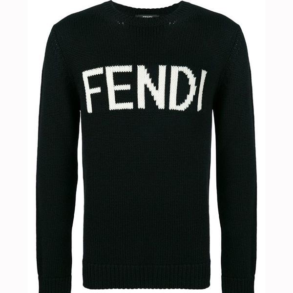 関税送料込* FENDI(フェンディ)ロゴ ニット100927